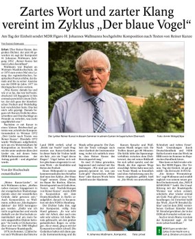 Artikel der Thüringer Allgemeine vom 1.10.2013