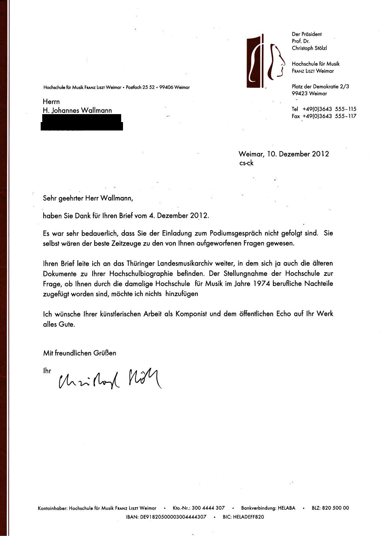 dokument 1 schreiben vom 1012 2012 der franz liszt hochschule weimar - Stellungnahme Schreiben Beispiel dokument 1 schreiben vom 1012 2012 der franz liszt hochschule weimar - Stellungnahme Schreiben Beispiel