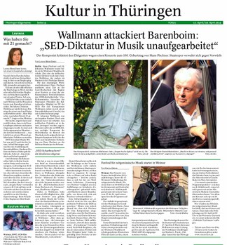Thüringer Allgemeine 17.4. 2014