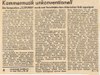 Rezension zu "kammermusik unkonventionell" - der erste gesamte Abend mit Kompositionen von Johannes Wallmann, Thüringer Tageblatt 16.4.1974