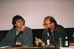  Klangzeit-Diskussion am 3.10.1992 mit  anwesenden Künstlern und Referenten: "Zeit-Klang-Raum - Projekte, Konzepte, Utopien im Vergleich"; Gesprächsltg.: F. Spangemacher (Foto vl.n.r.: F.S. und Bernard Delage)