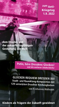 Glockenrequiem-Flyer zum Antikriegstag am 1.9. 2022 Titelblatt